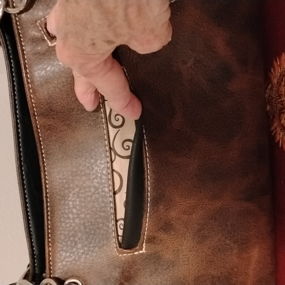 Brown Western Embroidered Handbag - Picture 8 of 15
